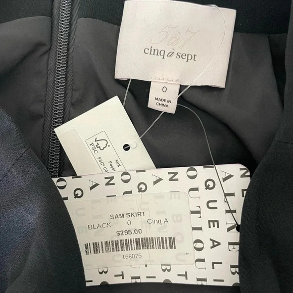 Cinq a Sept black Sam ruffle skirt - Picture 6 of 9